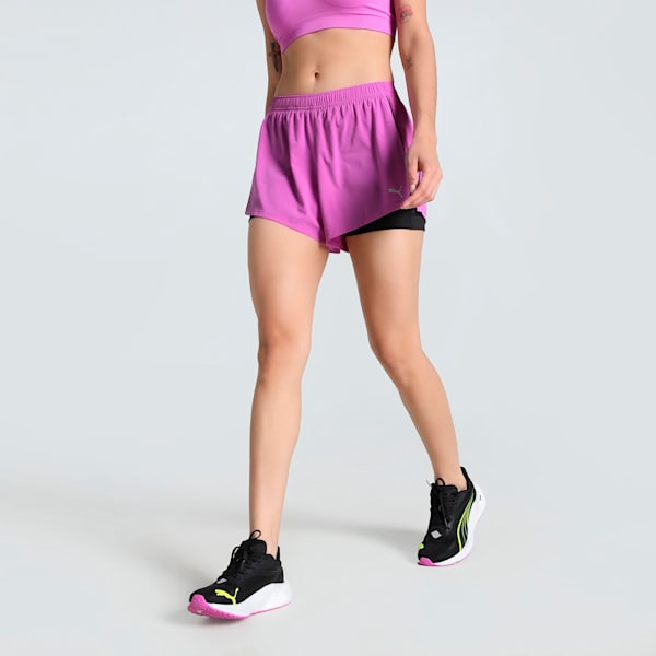 VELOCITY 2in1 Women's 3" Running Shorts, Wild Berry, extralarge-IND